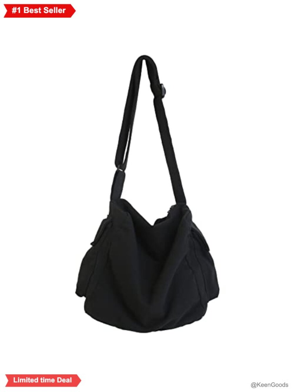 Canvas Messenger Bag Large Hobo Crossbody Shoulder Tote Adjustable Strap